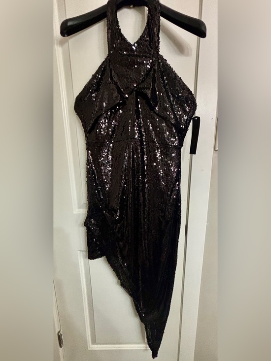 G by Guess Dresses & Skirts - G BY GUESS Empire Fox Capsule Collection Black Sequin Asymmetrical Halter Dress